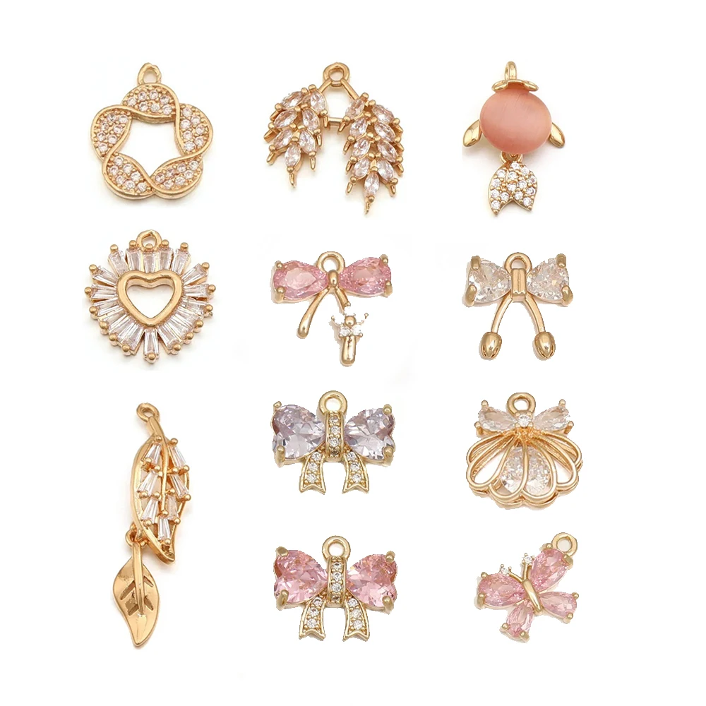

Cordial Design 50Pcs Copper Accessories/DIY Making/Earring Pendant/CZ Rhinestone Charms/Jewelry Findings & Components/Hand Made