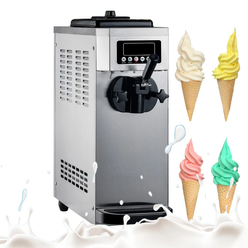 

Soft Ice Cream Machine Commercial Table Freeze Refrigeration Equipments Stainless Steel Summer Sweet Sundae Cone Maker