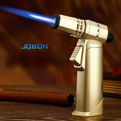 JOBON Desktop Welding Gun Strong Windproof Butane Gas Torch Lighter Safety Lock Fire Switch Outdoor BBQ Kitchen Cigar Lighters
