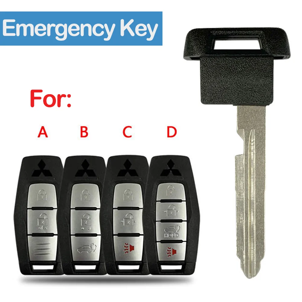 

5 Pcs/lot Auto Smart Insert Remote Emergency Key For Mitsubishi