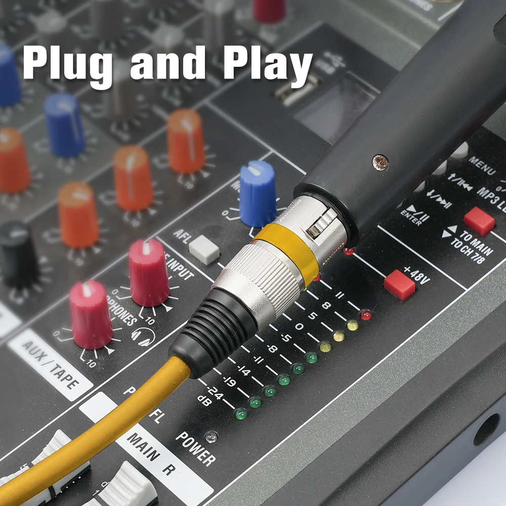 كابل XLR ملون عالي الجودة ذكر إلى أنثى OFC الصوت احباط + مضفر محمي لخلاط الميكروفون مكبر للصوت طويل 3m 5m 10m #3