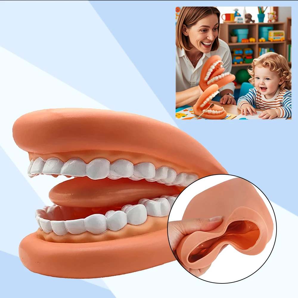 

Mighty Mouth Dental Teaching Puppet with Toothbrush for Kids Oral Care Classroom Demo and Dentistry Training