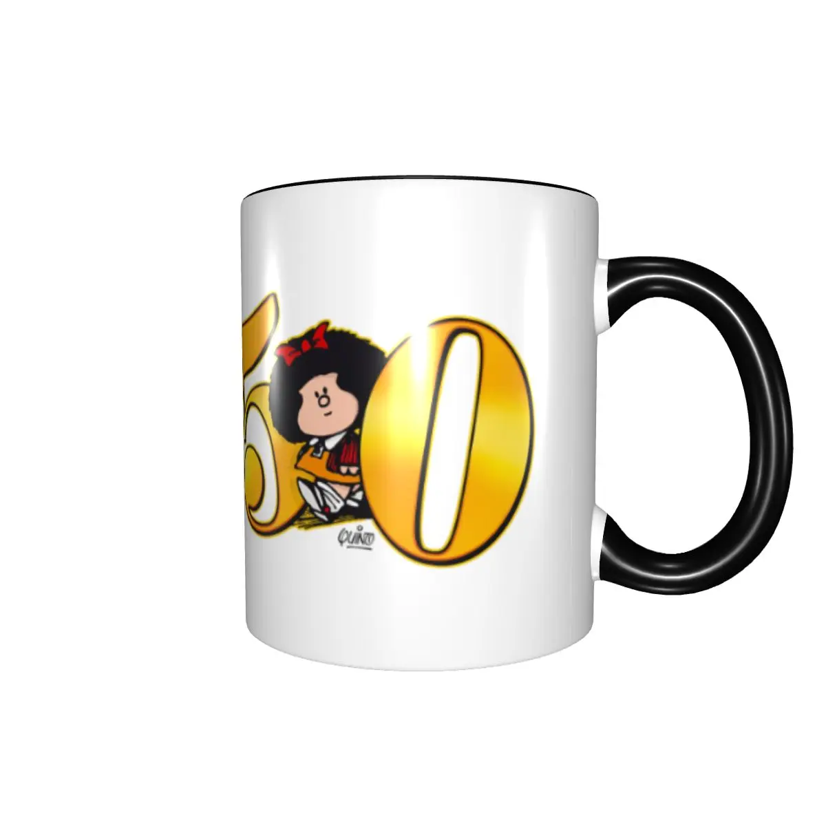 M-Mafalda Kawaii Vintage Quino Comic Cartoon Mang Anime Coffee Mugs DIY Ceramic Tea Milk Mug