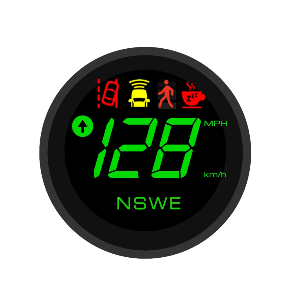 ELING 2.75 Inch Car Truck GPS Speedometer 0-299 KM/H MPH GPS Technology with Fatigue Driving Alarm Overspeed Buzzer