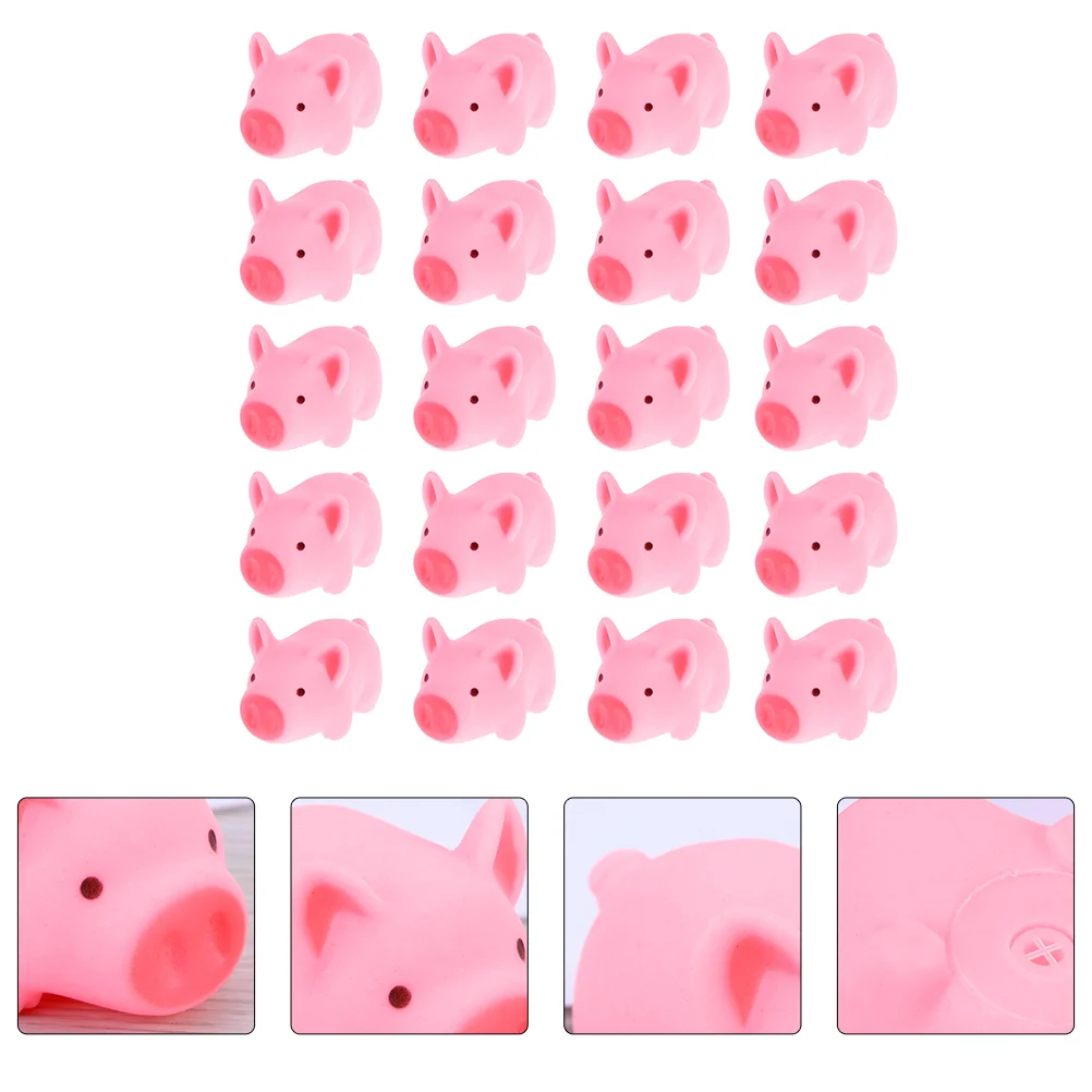 20 Pcs Pig Toy Safe Toys Anxiety Relief Decompression Take Bath Premium Material Squeezing Vinyl