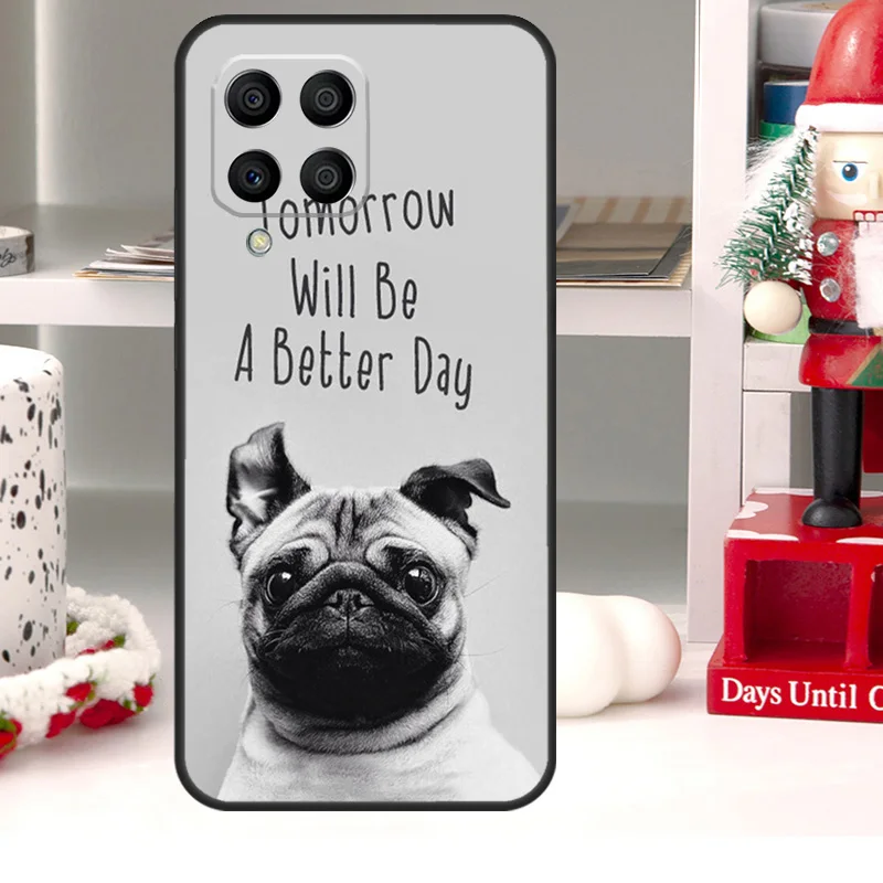 CUTE PUPPY PUG DOG MOPS For Samsung Galaxy M13 M33 M53 M52 M32 M12 M14 M34 M54 M21 M31 M51 M20 M15 M55 M30s Case