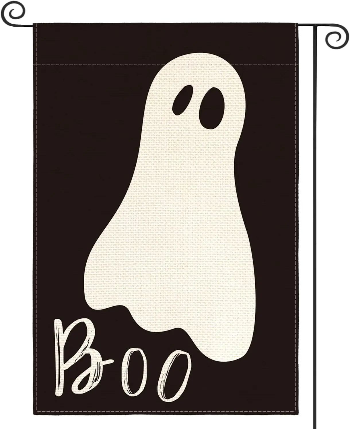 colorlife Ghost Spooky Halloween Boo Garden Flag Double Sided Outside, Holiday Yard Outdoor Decorative Flag 12 x 18 Inch