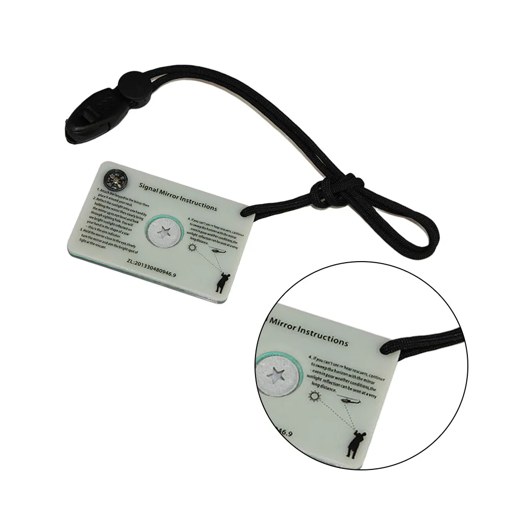 Survival Signal Mirror Outdoor Acrylic Daylight Reflective Emergency Retroreflector Long Distance Communication Accessory