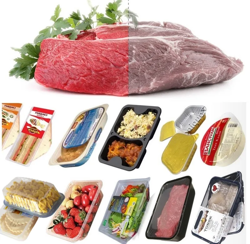 Tabletop Modified Atmosphere Packaging Machine Custom Vacuum Tray Sealer for Meat, Fish and Various Fresh Food Packing