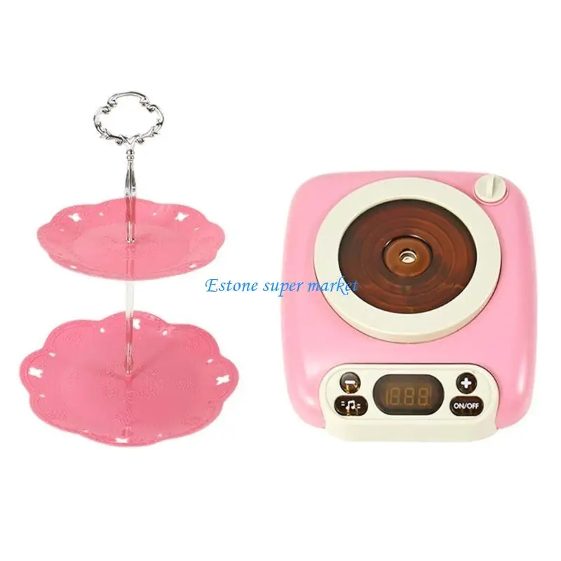 090B 1Set Toddler Gift Role-Play Toy Interactive Simulation Afternoon Tea Pastry Toy