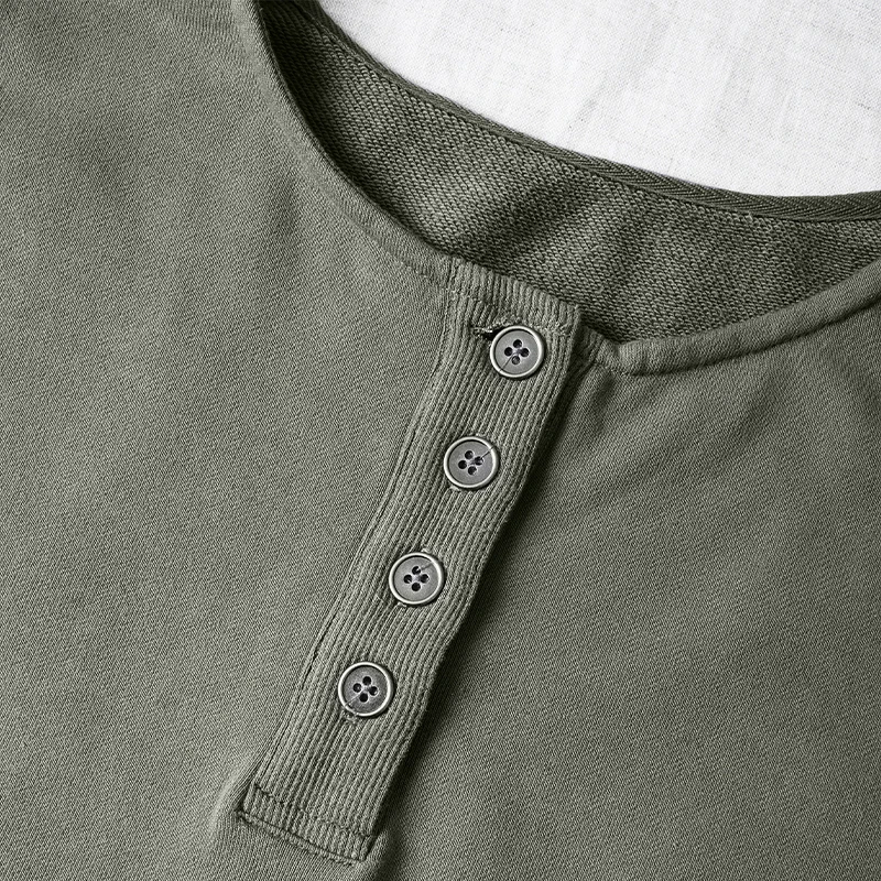 الخريف امرأة المرأة القطن البلوز القصير الرجعية بلون جولة الرقبة طويلة الأكمام نصف زرر فضفاض هوديس المتضخم