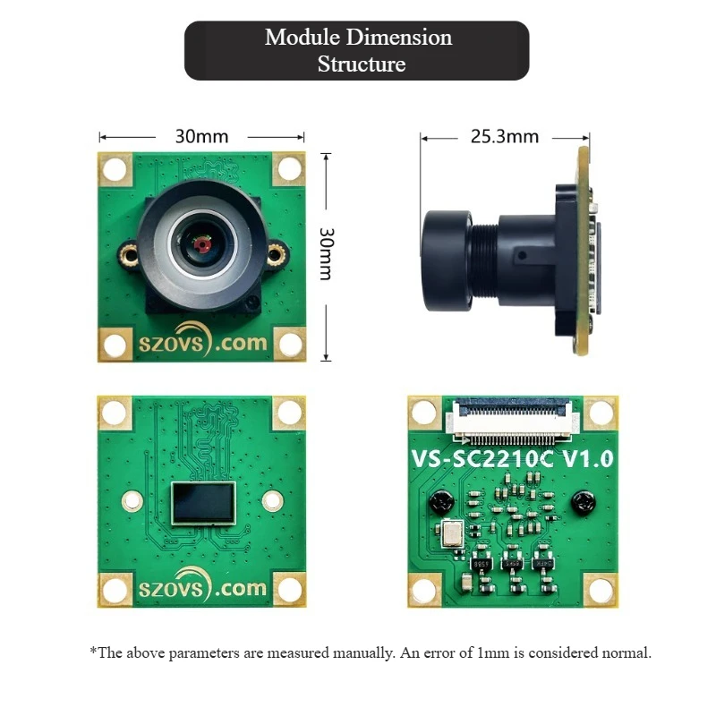 SC2210 컬러 1/1.8인치 대형 타겟 표면 200만 저조도 카메라 모듈