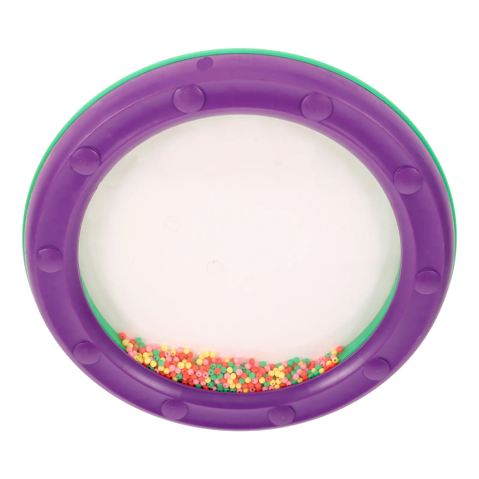 Tambor Oceánico con Cuentas, Instrumento Musical con Sonido Suave del Mar, Juguete Musical para Bebés y Niños, Desarrollo Musical