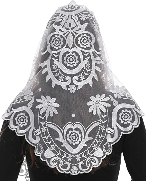 Women Fashion Lace Mantilla for Church Catholic Veil Spanish Lace Mantilla