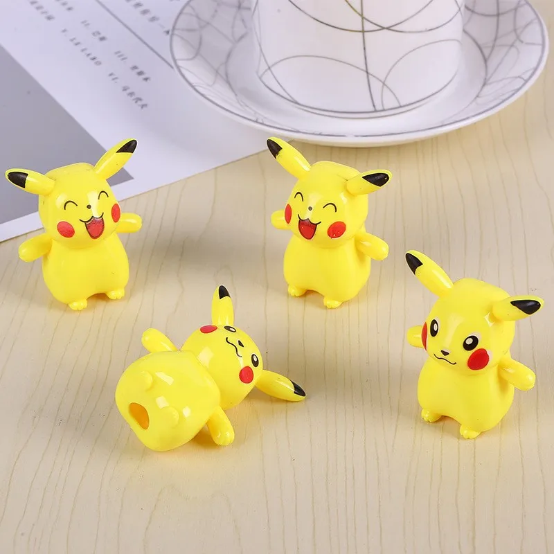 Pokemon Cartoon Cute Pikachu Pencil Sharpener Single Hole Pencil Sharpener Children's Learning Stationery Student Holiday Gift