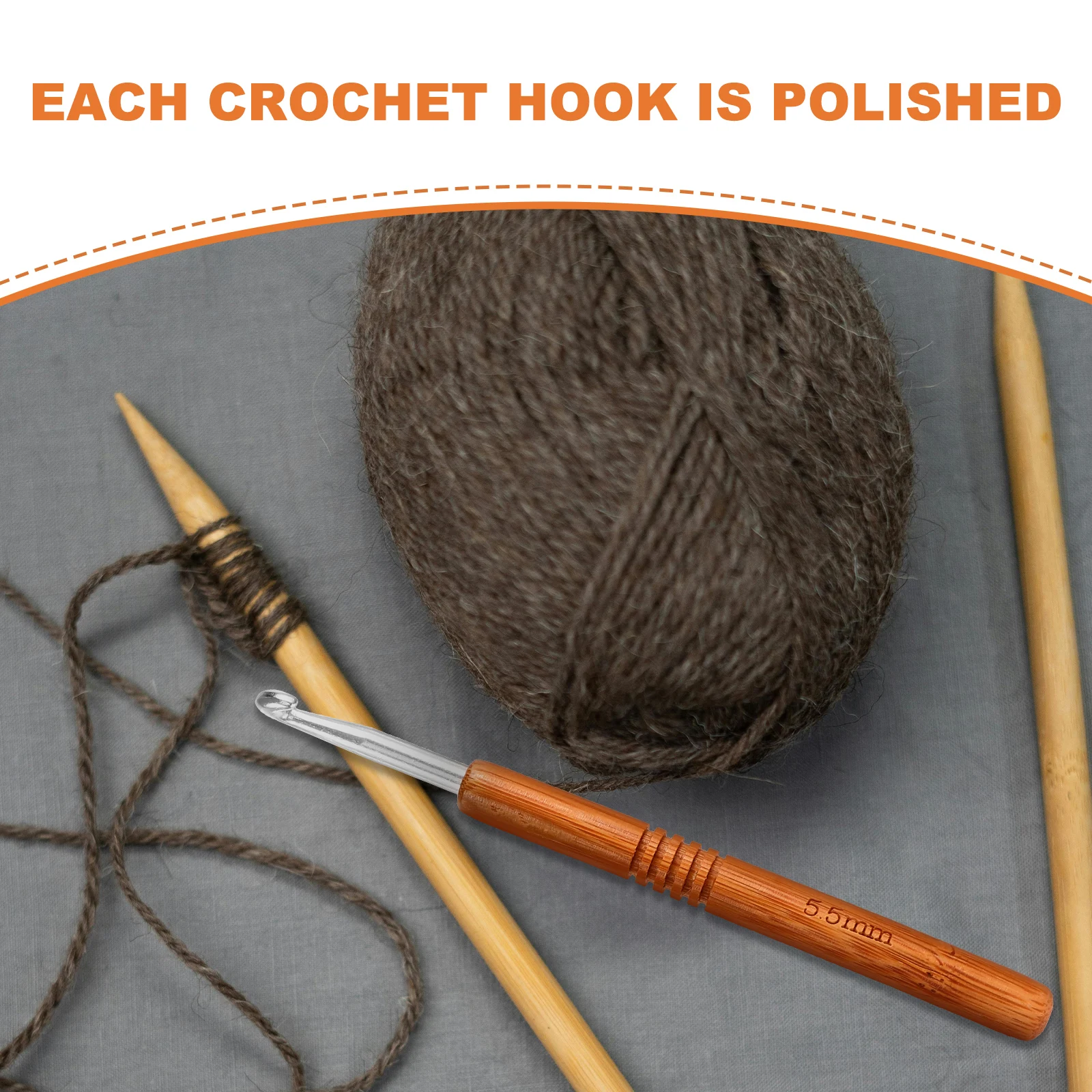 

9pcs Crochet Hooks Set Smooth Surface Strong Not Easily Broken For Knitting Shoes Hats Sweaters Gloves Large Needles Long Hook