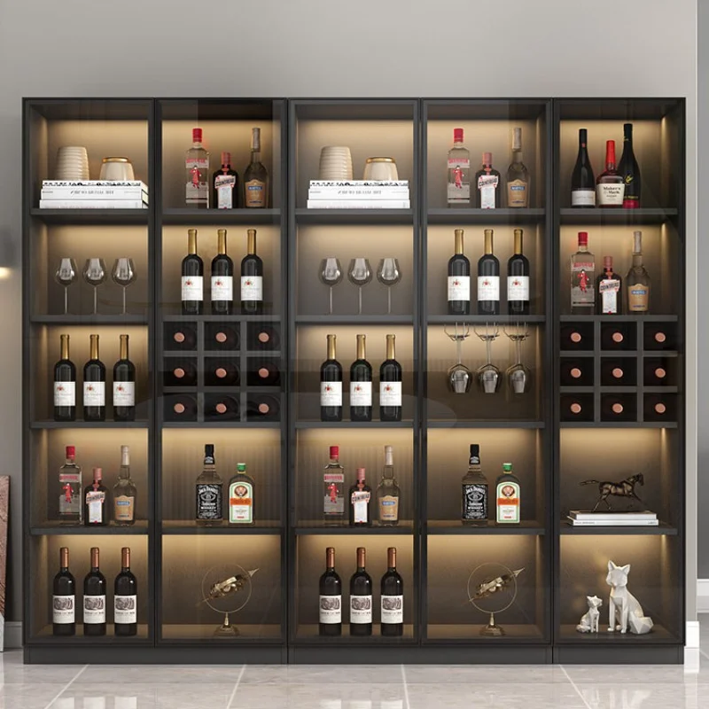 

Liquor Storage Wine Cabinets Home Luxury Wall Display Wine Cabinets Simplicity Glass Botellero Vino European Furniture QF50JG