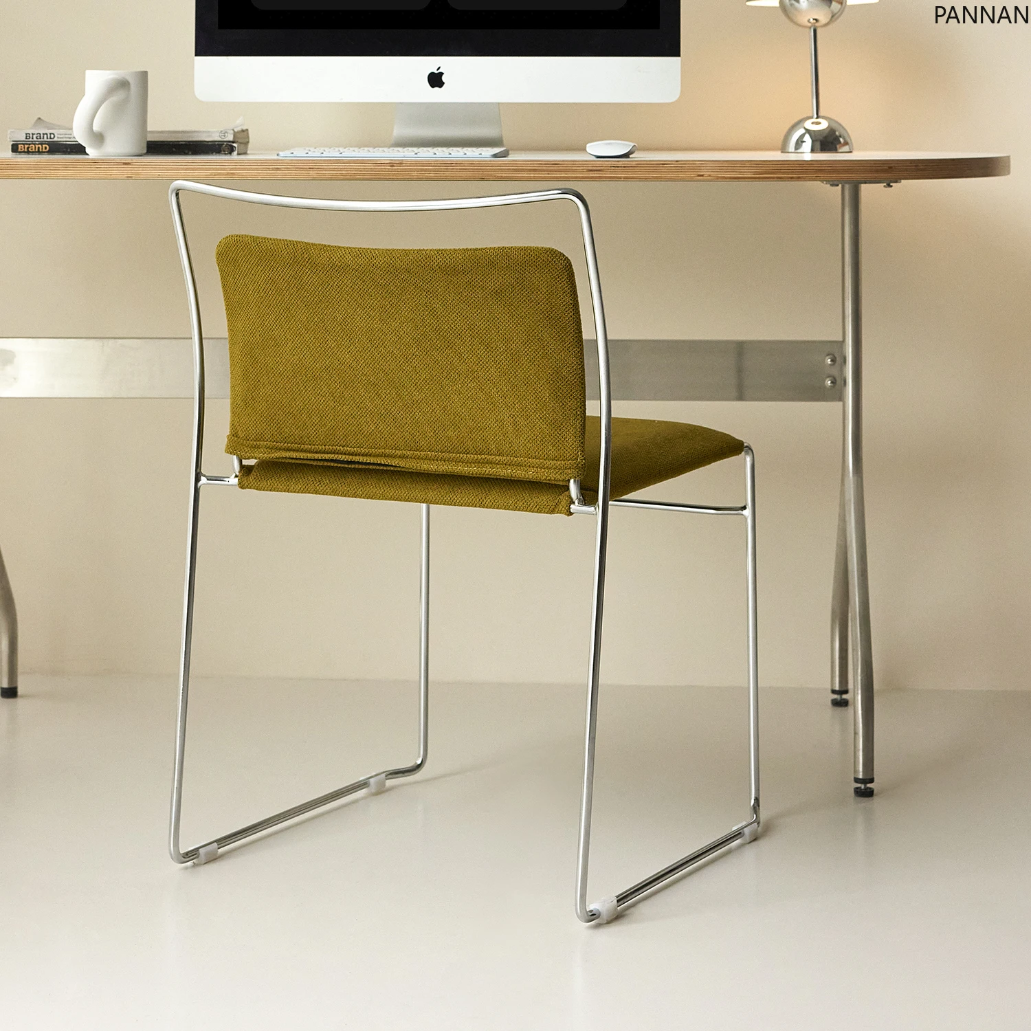 Italian minimalist modern dining chair home restaurant designer minimalist Bauhaus backrest stool