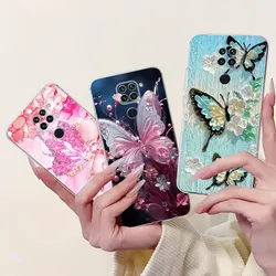 For Xiaomi Redmi Note 9 Case Redmi Note9 Cover M2003J15SC M2003J15SG Fashion Butterfly Phone Case Shockproof TPU Soft Back Cover