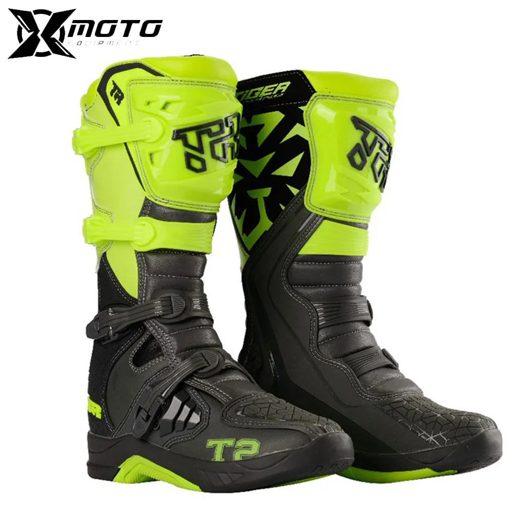 Motocross Boots Men Racing Protective Off-road Boots Wear New Resistant Anti Drop Motorbike Cycling Shoes