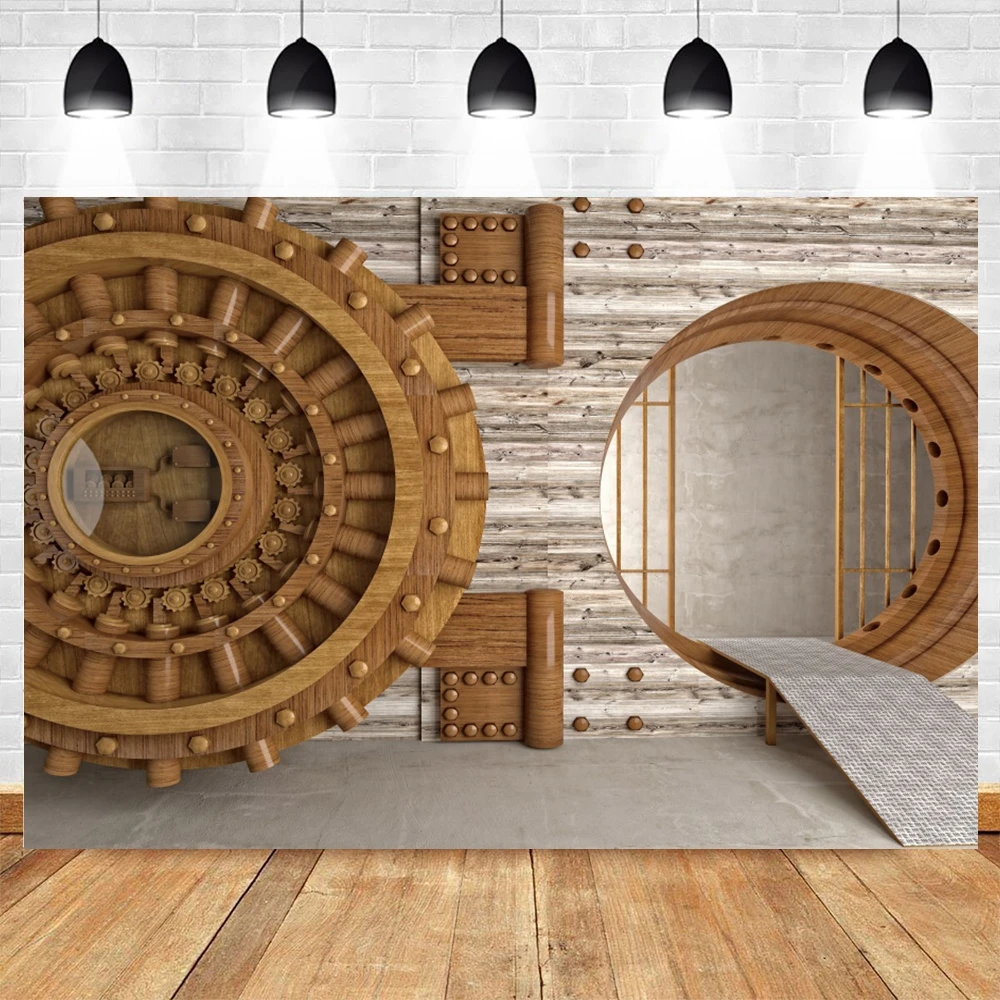 Antique Steampunk Photography Backdrop Retro Rusty Steam-Punk Machine Room Clock Industrial Background Photo Booth Props