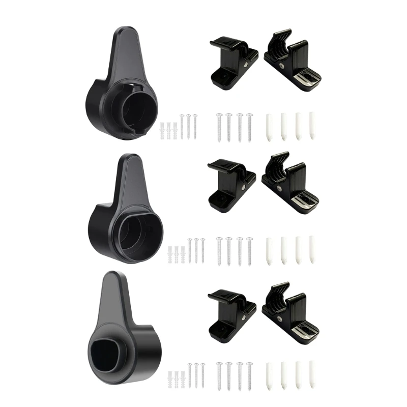 Wall Mount Charging Handle Holder ABS Dock with Cable Clips for Garage Charging Setup and Organized Parking Spaces