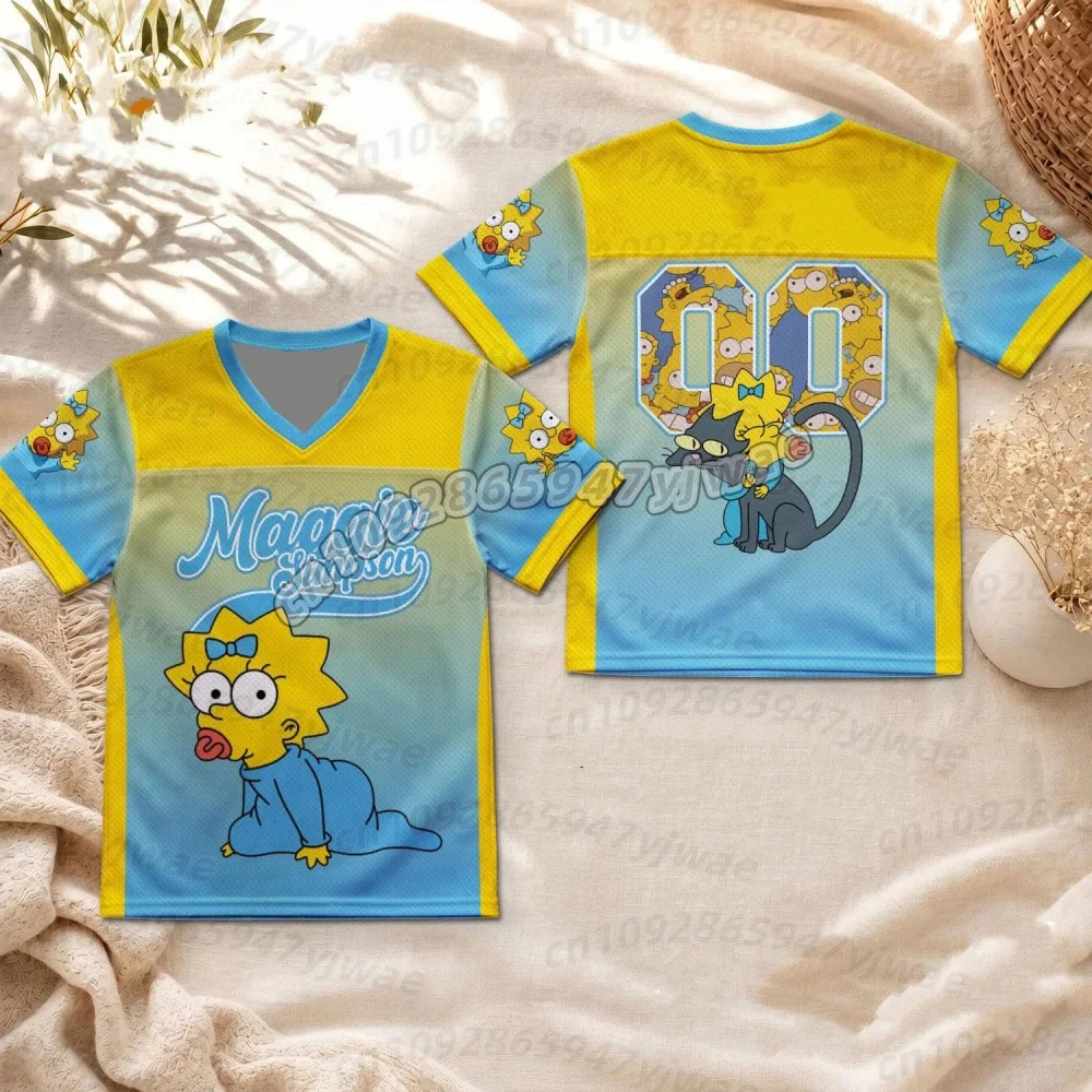 2026 Sommer Mädchen Jungen Cartoon Kurzarm-T-Shirt Simpson PRINT T-Shirt Kinder Sommer Herren Damen Jungen T-Shirt – Detail 10