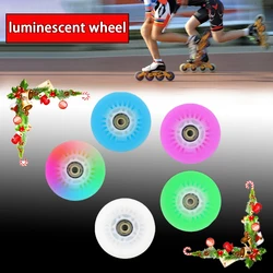 4pcs luminous wheels LED flashing wheels suitable for inline skating shoes 64mm 68mm 72mm 76mm 80mm 90A hardness PU material