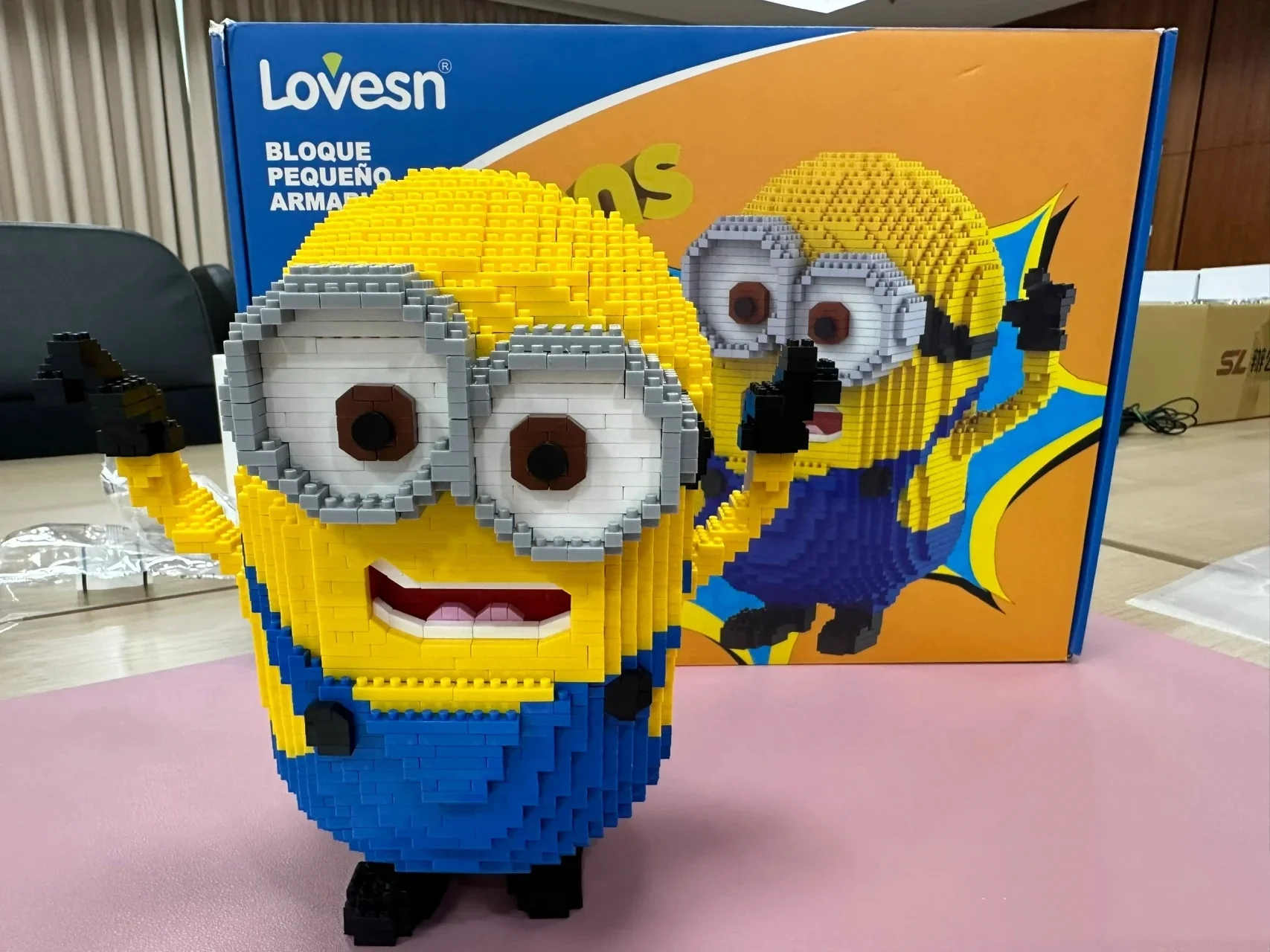 Minions 3199pcs Stuart Kevin Bob 3D Puzzle Building Block Model Animation Cartoon Mini Brick Doll Children Toy New Year Gift