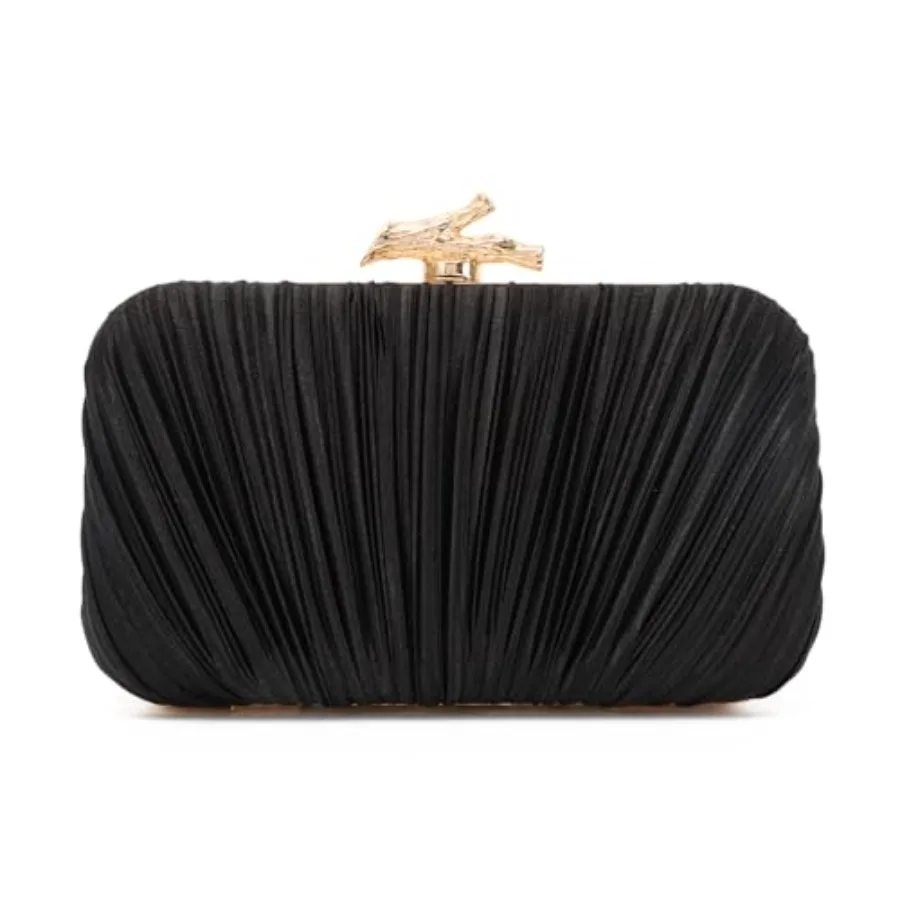 

Clutch Purses for Women Evening Bag Pleated Clutch Bag with Chain for Wedding Party with Chain for Wedding Party