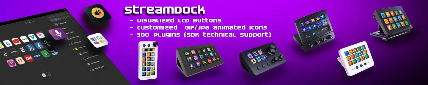 MiraBox 293S Stream Deck Macro Keypad โ 15 Customizable LCD Keys for OBS, Music, Web & Productivity, Drag & Drop Setup