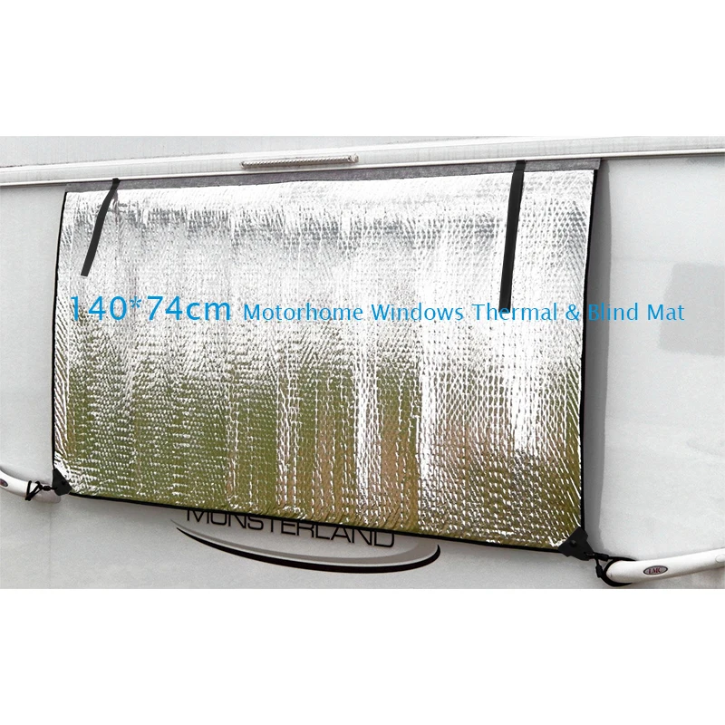 Caravan Motorhome Windows Thermal & Blind Mat For Sun Reflection Cold And Heat Protection 140*74cm Universal Large Size