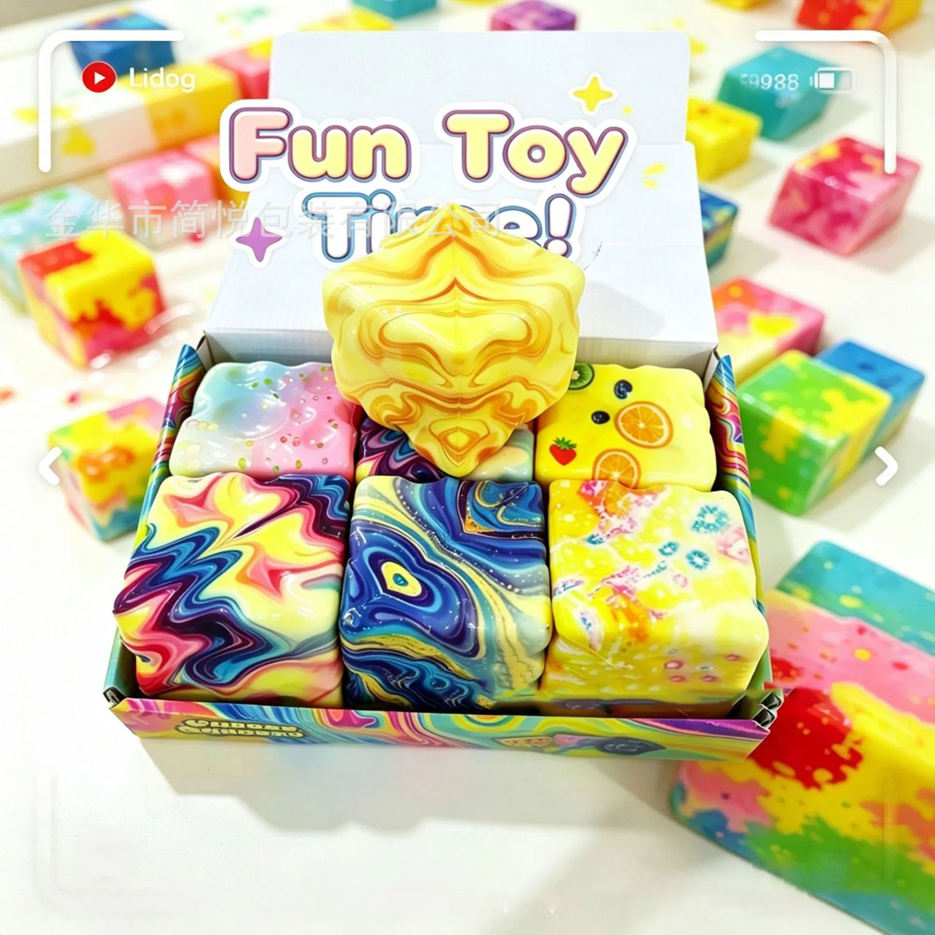 Creative Slow Rising Maltose Cube Stress Toy Hand Relax Realistic TPR Squeeze Toy Foam Pinch Slow Rebound Toy Adults