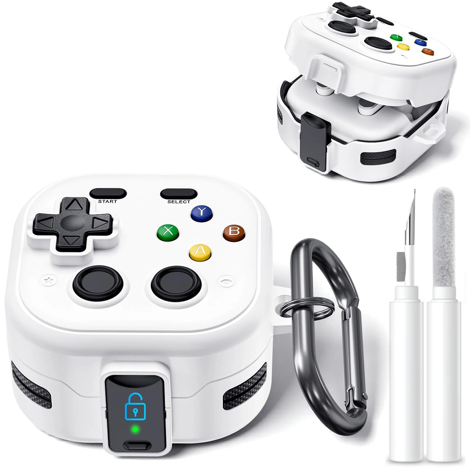 Für Samsung Galaxy Buds 4 Pro /Buds 4 Silikonhülle, lustiges Cartoon-Spiel-Design, Cover mit Reinigungsset für Samsung Galaxy Buds 4 – Detail 12