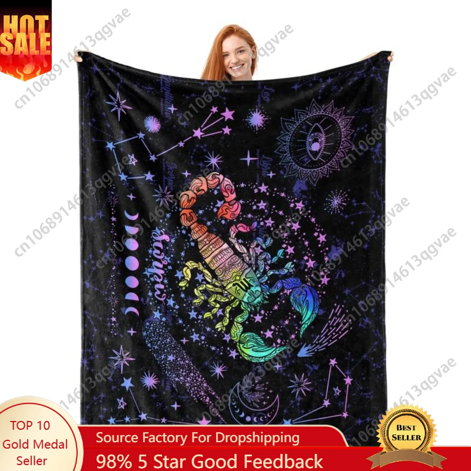 

Scorpio Constellation Blanket Zodiac Sign Throw Blanket Astrology Flannel Throw Blanket Constellation Gifts Blanket for Women