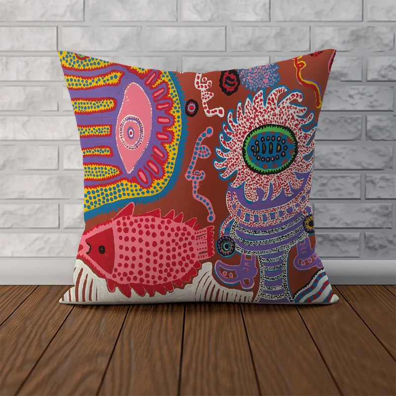 Decorative Cushion Covers for Bed Pillows Yayoi Kusama Abstract Art Pumpkin Couple Pillow Pillowcases 40x40 Cushion Cover 45*45