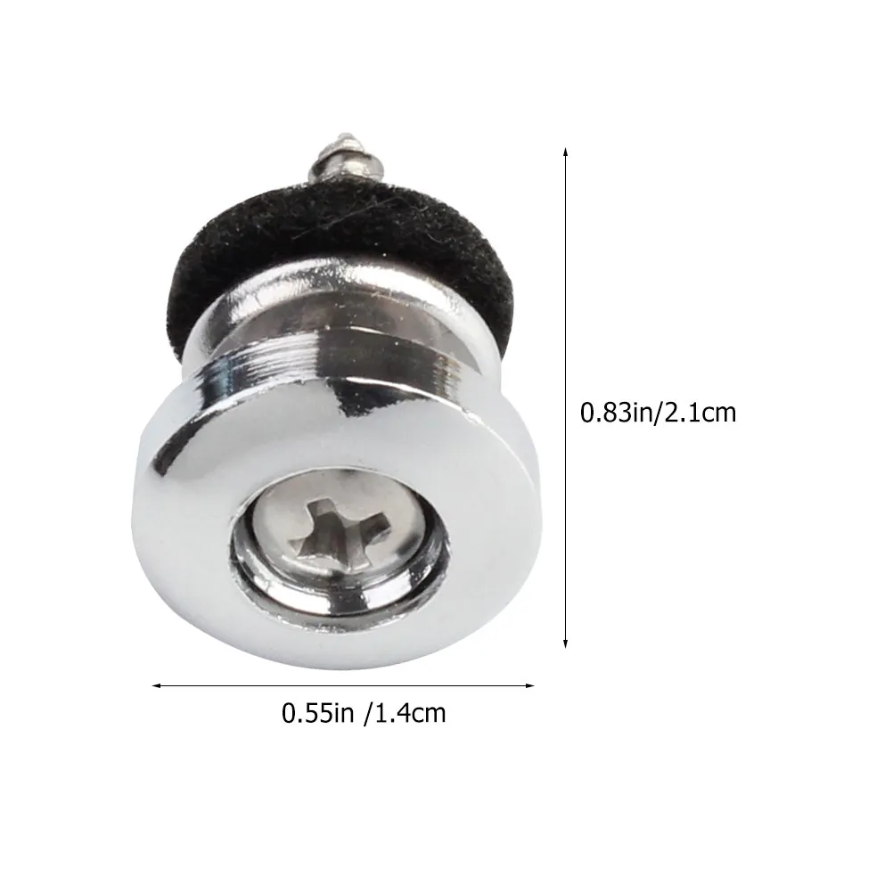6Pcs Guitar Strap Lock Buttons Electroplated Smooth Surface No Modification Needed Quick Release Strap Attachment for Classical