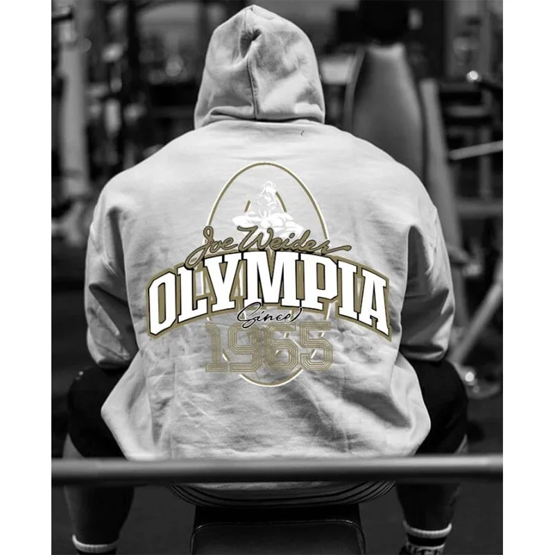 Camisola com capuz Olympia Fitness, tops esportivos casuais, tendência comemorativa, novo Orsay, outono e inverno