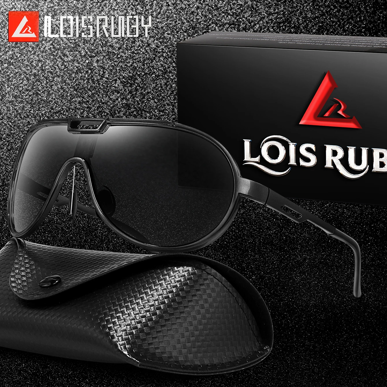 Trendige runde modische Sonnenbrille, Unisex, lässig, winddicht, UV-Schutz, Sonnenbrille für Selfie, Party, Reisen, mit Box – Detail 1