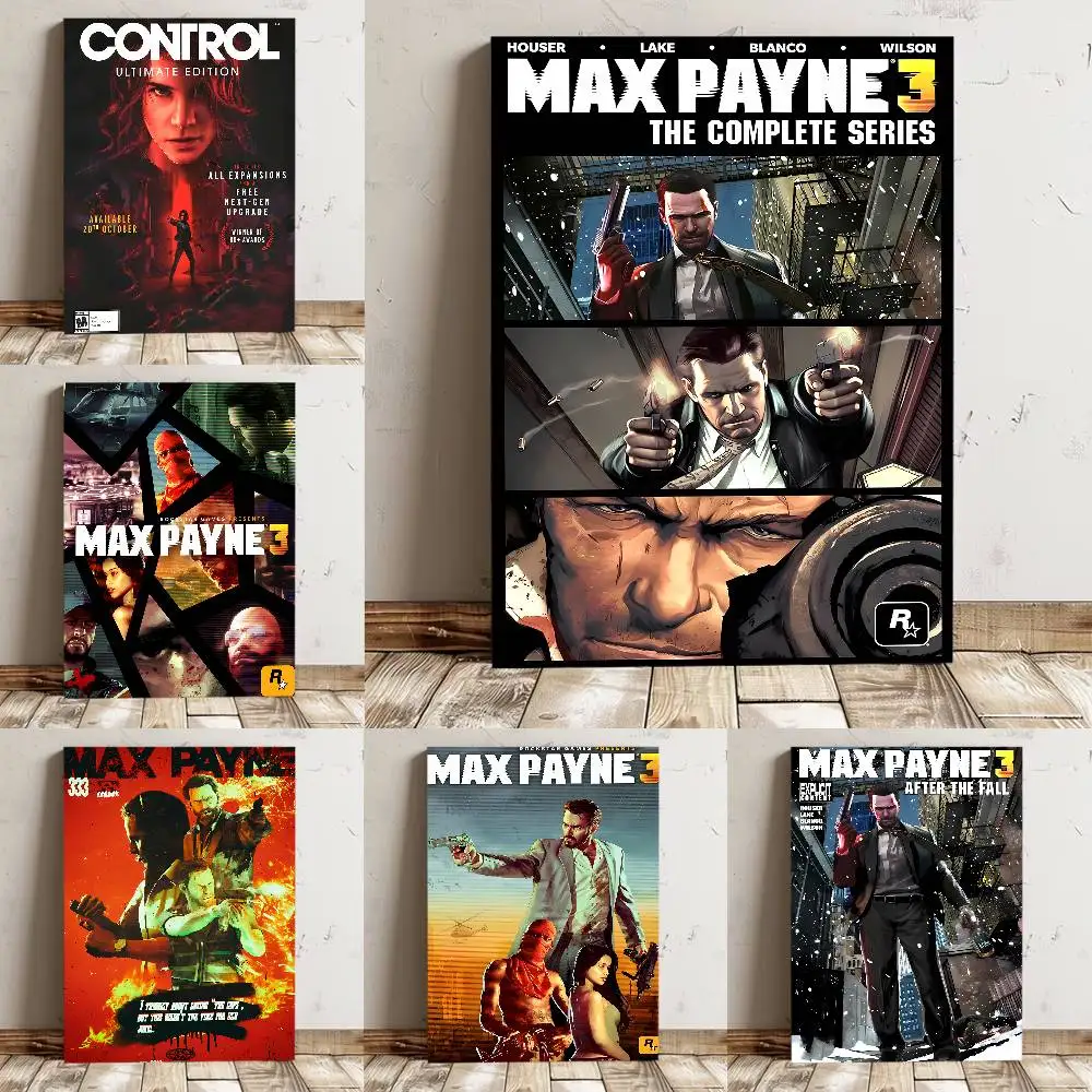 Max Payne Game Poster High Quality Print Waterproof Wall Art