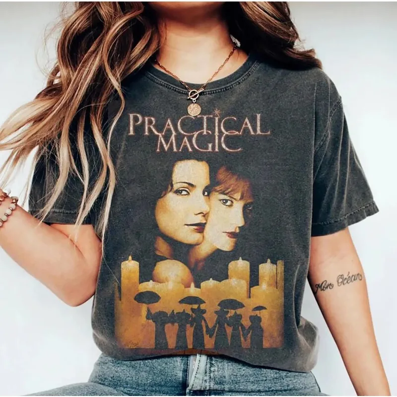 Vintage Witch Movie Halloween Midnight Margarita T-shirt Four Seasons New Style Unisex High Street T-shirt