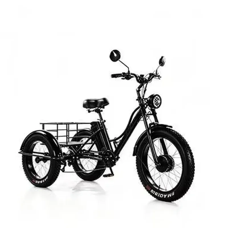 STROVAN Daibot 24 Inch Adult Electric Tricycle For Elderly 3 Wheel Fat Tire E-Tricycle Suitable For EU & US US Warehouse