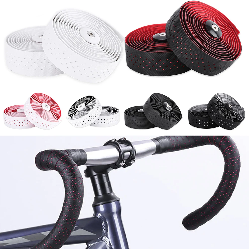 New Road Bike Handlebar Tapes Shock-absorbing Cycling Anti-slip Handlebar Bar Tape Wear-Resistant Bicycle Strap Bikes Belt