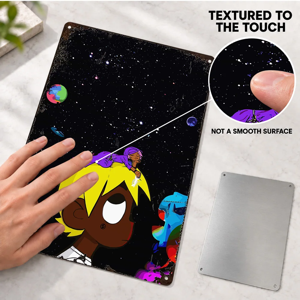 Lil Uzi Vert Rapper Music Printed Poster Personalized Aluminum Metal Sign Album Tracklist Design Wall Art For Listening Room