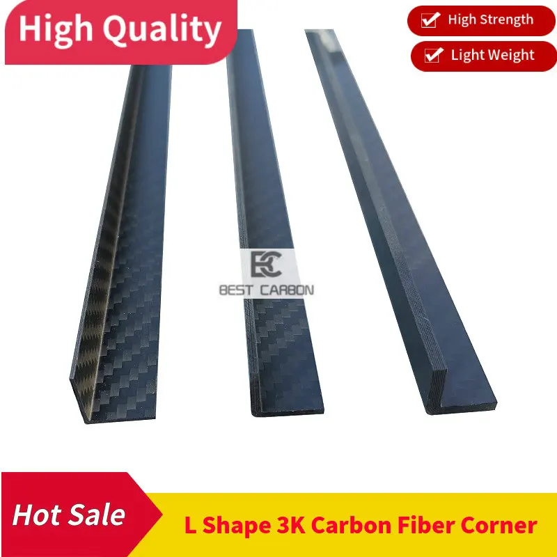 Free shipping Twill matte surface , L shape 3K Carbon Fiber Corner, 100% carbon fiber material, carbon fiber angle