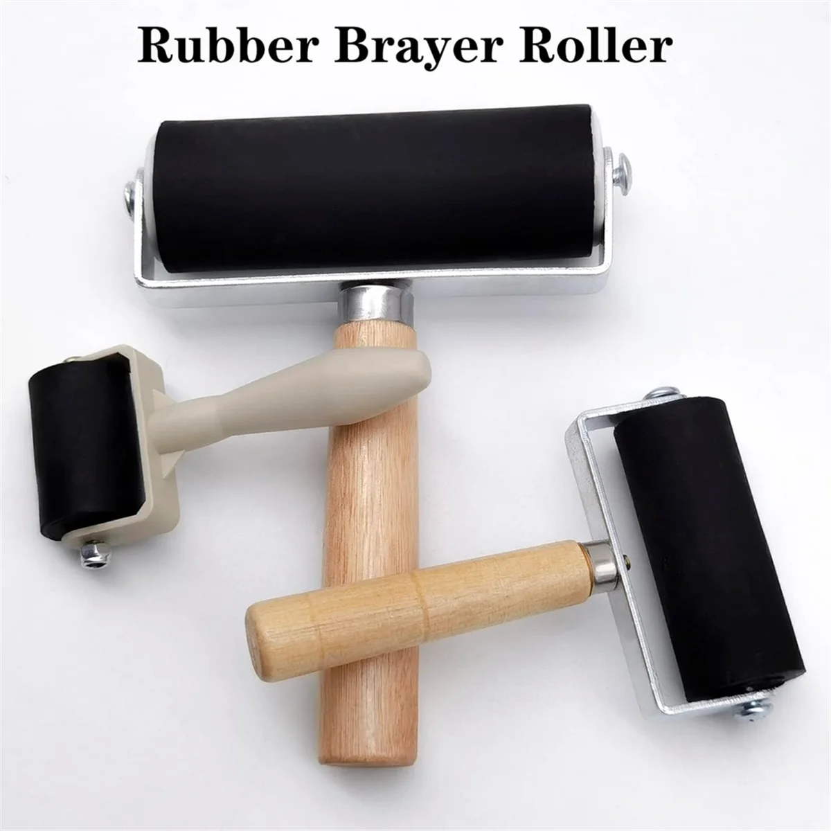 8 Pack Rubberen Roller - Brayer Rollers Met 3 Maten Voor Het Vervaardigen Van Brayer Rollers Voor Het Maken Van Print Brayer-Gereedschap