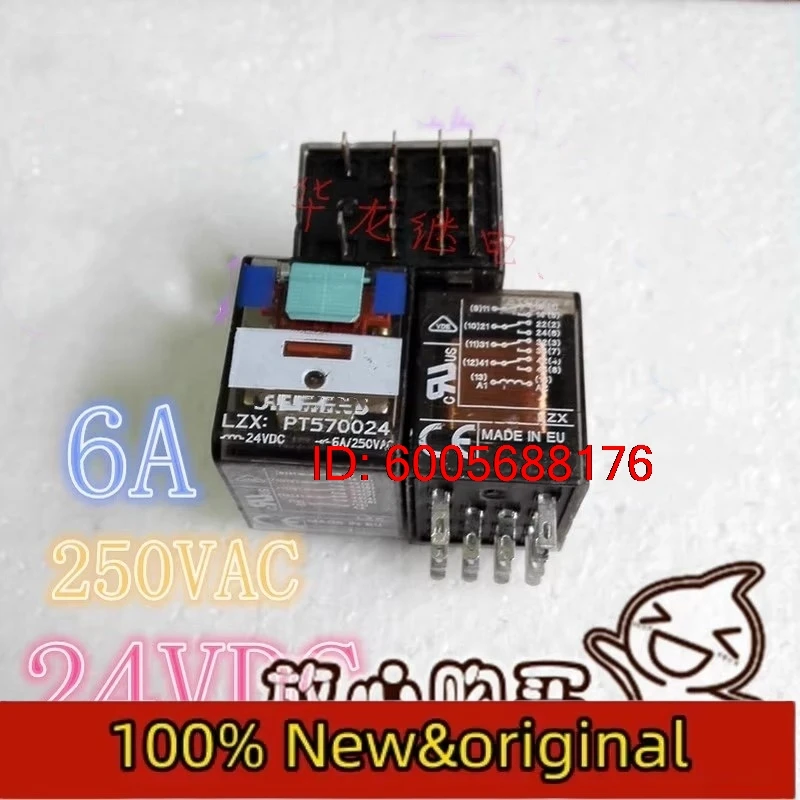 5pcs New Relays PT570024 Imported PT570024 4 Open and Close 24VDC Relay 6A Authentic