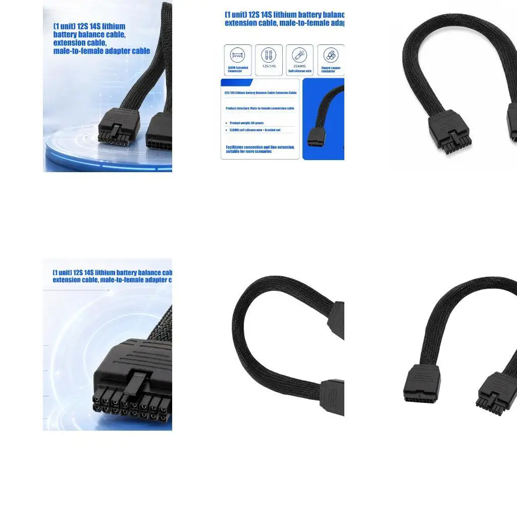 Premium 12S 14S Battery Balance Extension Wire Suitable For Harsh Environment  D2RC