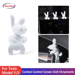 NovaAcc Adorable Dog Dashboard Decoration Car Central Control Screen for Tesla Model Y 3 2021-2024 Interior Accessories