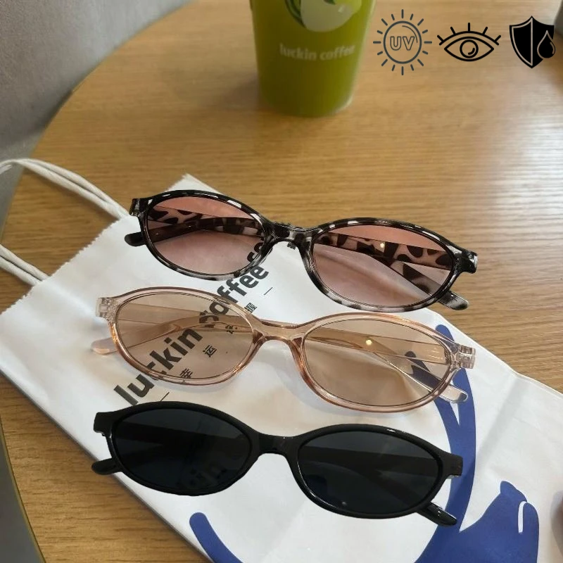 1~3 Stück Y2K Kleine Ovale Sonnenbrillen für Damen Retro Koreanischer Stil Hip-Hop Punk Brillen Damen-Sonnenbrillen 2026